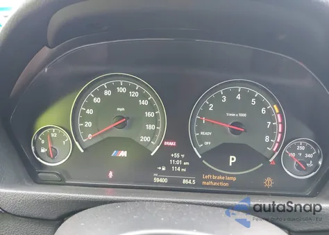 2015 BMW M3 из США, поврежденный, VIN WBS3C9C56FP804697